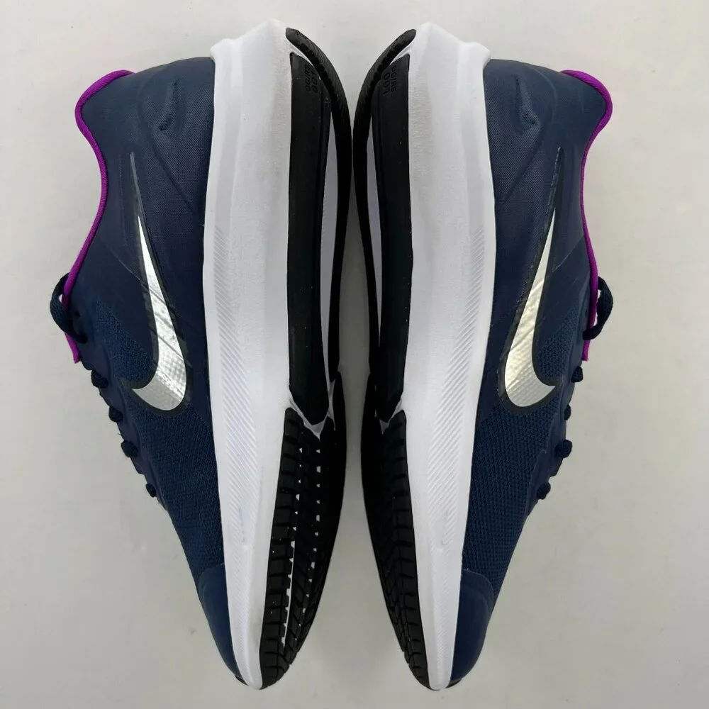 Nike Star Runner Kids DA2776-404 Navy Blue Purple Lace Up Size 4Y Athletic Shoes